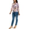 imageZac ampamp Rachel Womens Long Sleeve LinenLike Button Up Shirt with Front Tie  PocketNimbus CloudDusted Peri