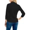 imageZac ampamp Rachel Womens Poplin Shirt with Rib Knit and  SleeveBlack