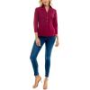 imageZac ampamp Rachel Womens Poplin Shirt with Rib Knit and  SleeveSpiced Berry