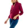 imageZac ampamp Rachel Womens Poplin Shirt with Rib Knit and  SleeveSpiced Berry