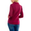 imageZac ampamp Rachel Womens Poplin Shirt with Rib Knit and  SleeveSpiced Berry