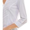 imageZac ampamp Rachel Womens Poplin Shirt with Rib Knit and  SleeveWhite