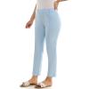 imageZac ampamp Rachel Womens Pull on Ankle Length Pant wFour Button Front Detail and Belt LoopsHeathered Riviera