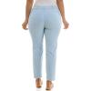 imageZac ampamp Rachel Womens Pull on Ankle Length Pant wFour Button Front Detail and Belt LoopsHeathered Riviera