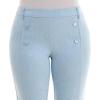 imageZac ampamp Rachel Womens Pull on Ankle Length Pant wFour Button Front Detail and Belt LoopsHeathered Riviera