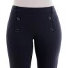 imageZac ampamp Rachel Womens Pull on Ankle Length Pant wFour Button Front Detail and Belt LoopsNavy Blazer