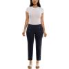 imageZac ampamp Rachel Womens Pull on Ankle Length Pant wFour Button Front Detail and Belt LoopsNavy Blazer