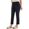 imageZac ampamp Rachel Womens Pull on Ankle Length Pant wFour Button Front Detail and Belt LoopsNavy Blazer