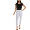 imageZac ampamp Rachel Womens Pull on Ankle Length Pant wFour Button Front Detail and Belt LoopsOptic White