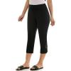 imageZac ampamp Rachel Womens Pull on Capri Pant with Ankle Loop DetailBlack