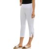 imageZac ampamp Rachel Womens Pull on Capri Pant with Ankle Loop DetailOptic White