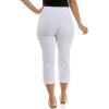 imageZac ampamp Rachel Womens Pull on Capri Pant with Ankle Loop DetailOptic White
