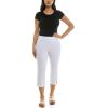 imageZac ampamp Rachel Womens Pull on Capri Pant with Ankle Loop DetailOptic White