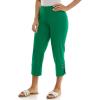 imageZac ampamp Rachel Womens Pull on Capri Pant with Ankle Loop DetailPepper Green