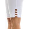 imageZac ampamp Rachel Womens Pull on Millenium Skimmer Short with Side Stiching DetailOptic White