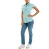 imageZac ampamp Rachel Womens Short Sleeve Poplin Shirt with Knit Insert for Comfortable FitIsland Paradise