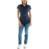 imageZac ampamp Rachel Womens Short Sleeve Poplin Shirt with Knit Insert for Comfortable FitNavy Blazer