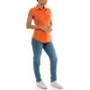 imageZac ampamp Rachel Womens Short Sleeve Poplin Shirt with Knit Insert for Comfortable FitOrangeade