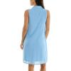 imageZac ampamp Rachel Womens Sleeveless Collared Slub Dress with Adjustable Chest ZipperAiry Blue