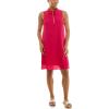 imageZac ampamp Rachel Womens Sleeveless Collared Slub Dress with Adjustable Chest ZipperBright Rose