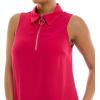 imageZac ampamp Rachel Womens Sleeveless Collared Slub Dress with Adjustable Chest ZipperBright Rose