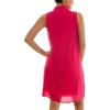imageZac ampamp Rachel Womens Sleeveless Collared Slub Dress with Adjustable Chest ZipperBright Rose