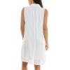 imageZac ampamp Rachel Womens Sleeveless Collared Slub Dress with Adjustable Chest ZipperBright White