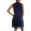 imageZac ampamp Rachel Womens Sleeveless Collared Slub Dress with Adjustable Chest ZipperNavy Blazer