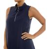 imageZac ampamp Rachel Womens Sleeveless Collared Slub Dress with Adjustable Chest ZipperNavy Blazer