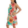 imageZac ampamp Rachel Womens Sleeveless Collared Slub Dress with Adjustable Chest ZipperPoppy RedCeramic