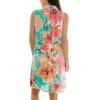 imageZac ampamp Rachel Womens Sleeveless Collared Slub Dress with Adjustable Chest ZipperPoppy RedCeramic