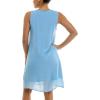 imageZac ampamp Rachel Womens Sleeveless Halter Slub DressAiry Blue