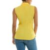 imageZac ampamp Rachel Womens Sleeveless Poplin Shirt with Silver Buttons and Knit Insert for Comfortable FitHabanero Gold