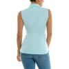 imageZac ampamp Rachel Womens Sleeveless Poplin Shirt with Silver Buttons and Knit Insert for Comfortable FitIsland Paradise