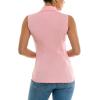 imageZac ampamp Rachel Womens Sleeveless Poplin Shirt with Silver Buttons and Knit Insert for Comfortable FitPink Icing