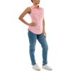 imageZac ampamp Rachel Womens Sleeveless Poplin Shirt with Silver Buttons and Knit Insert for Comfortable FitPink Icing