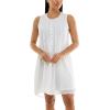 imageZac ampamp Rachel Womens Sleeveless Slub Dress with Front Pintucking DetailBright White