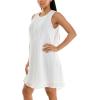 imageZac ampamp Rachel Womens Sleeveless Slub Dress with Front Pintucking DetailBright White