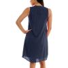 imageZac ampamp Rachel Womens Sleeveless Slub Dress with Front Pintucking DetailNavy Blazer