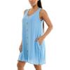 imageZac ampamp Rachel Womens Sleeveless Tank Slub DressAiry Blue
