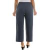 imageZac ampamp Rachel Womens Wide Leg Ankle Length Pull On Pant with Fucntional Pockets Waist Button Detail  Front Stitch SeamHeathered Navy