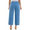 imageZac ampamp Rachel Womens Wide Leg Ankle Length Pull On Pant with Fucntional Pockets Waist Button Detail  Front Stitch SeamRiviera