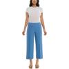 imageZac ampamp Rachel Womens Wide Leg Ankle Length Pull On Pant with Fucntional Pockets Waist Button Detail  Front Stitch SeamRiviera
