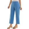 imageZac ampamp Rachel Womens Wide Leg Ankle Length Pull On Pant with Fucntional Pockets Waist Button Detail  Front Stitch SeamRiviera