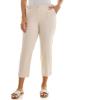 imageZac ampamp Rachel Womens Fly Front Capri with Waist Fashion Tab Detail and Functional PocketsNomad Heather