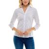 imageZac ampamp Rachel Womens Poplin Shirt with Rib Knit and  SleeveWhite