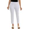 imageZac ampamp Rachel Womens Pull on Ankle Length Pant wFour Button Front Detail and Belt LoopsOptic White