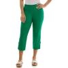 imageZac ampamp Rachel Womens Pull on Capri Pant with Ankle Loop DetailPepper Green