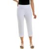 imageZac ampamp Rachel Womens Pull on Capri Pant with Lace Fringe Ankle DetailOptic White