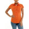 imageZac ampamp Rachel Womens Short Sleeve Poplin Shirt with Knit Insert for Comfortable FitOrangeade